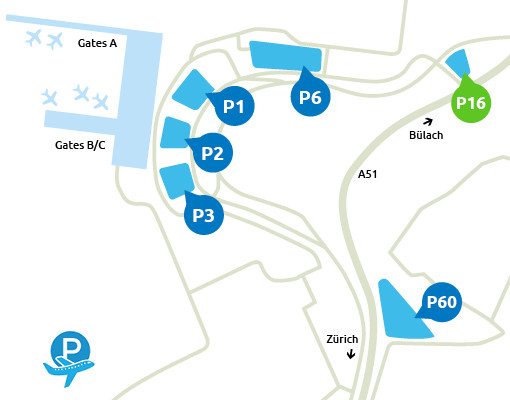 Parken Rund Um Den Flughafen Zürich