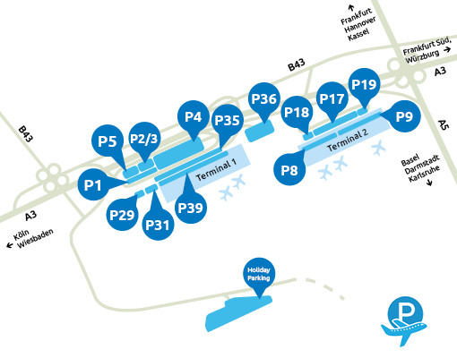 Parken-Flughafen-Frankfurt-Karte