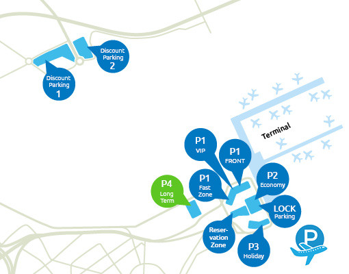 Plattegrond P4 Long Term Zaventem