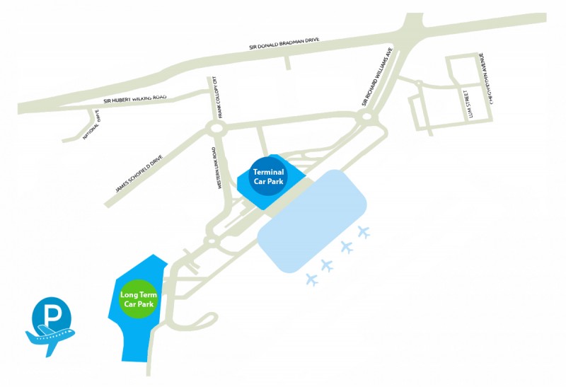 Adelaide airport parking map - Long term car park
