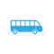 Icoon van een blauwe shuttlebus