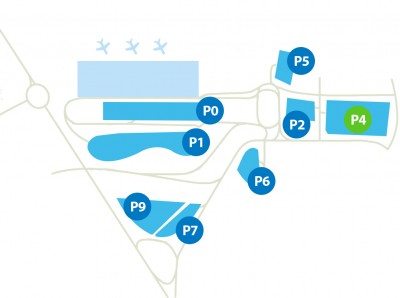 ubicación del parking p4 en el aeropuerto de Oporto