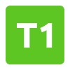 Groen T1 icoon