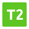 Groen T2 icoon