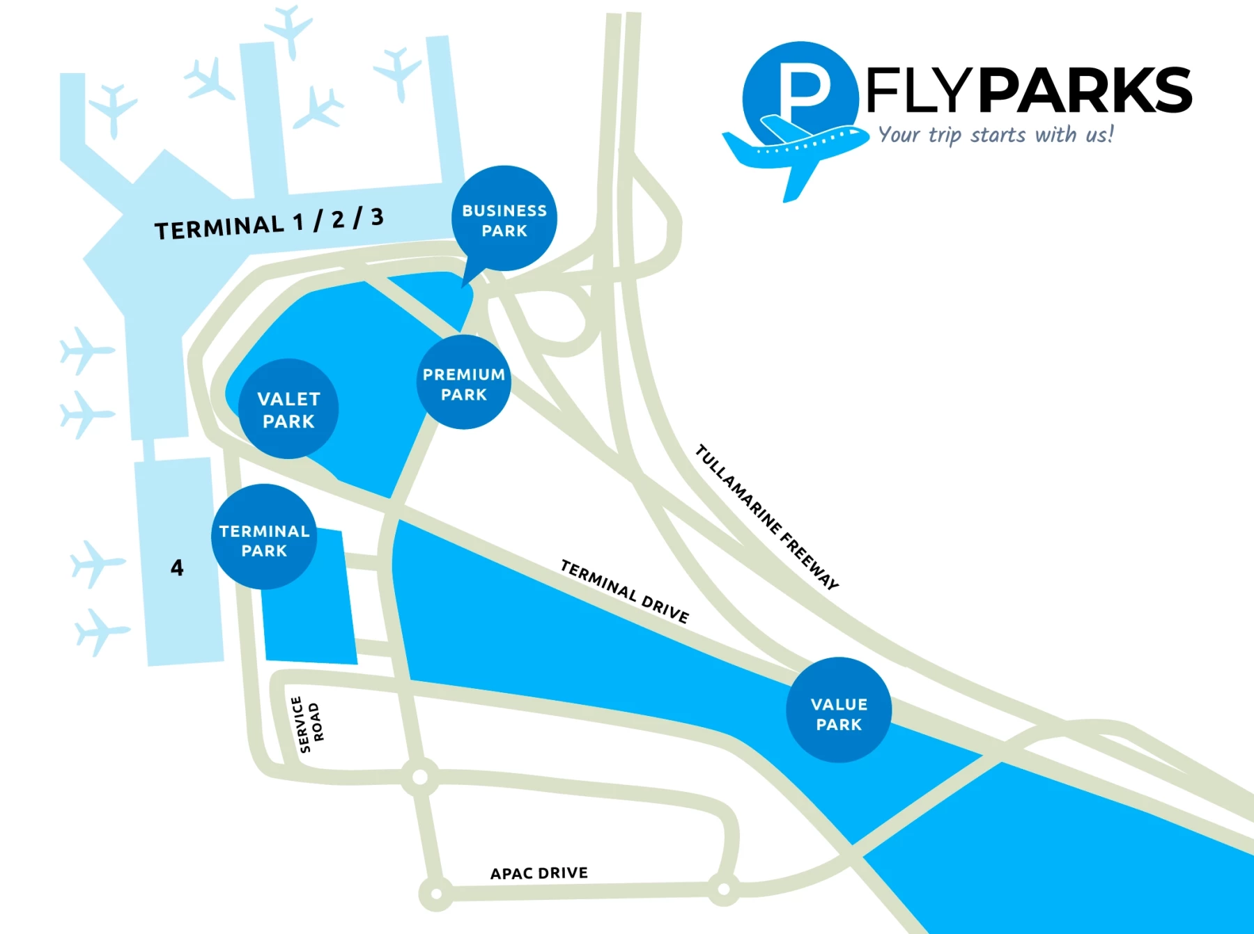 melbourne-airport-parking-map