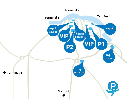 Airport-Madrid-parking-Terminal-1-2-3