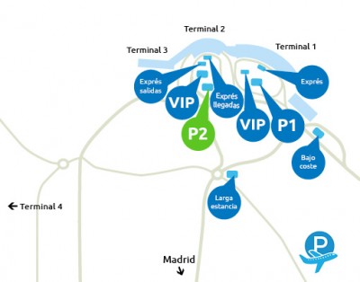 mapa do terminal 2 do aeroporto Barajas