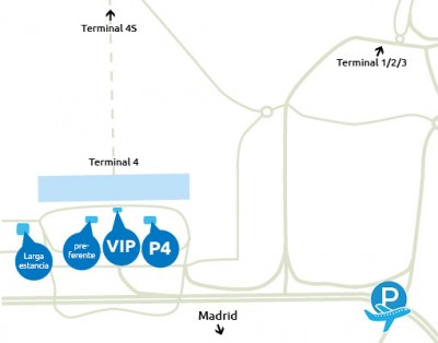 Mapa da terminal quatro no aeroporto de Madrid