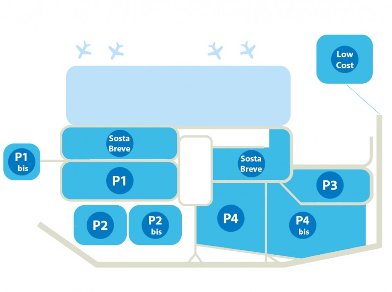 Verona aeroporto mappa dei parcheggi