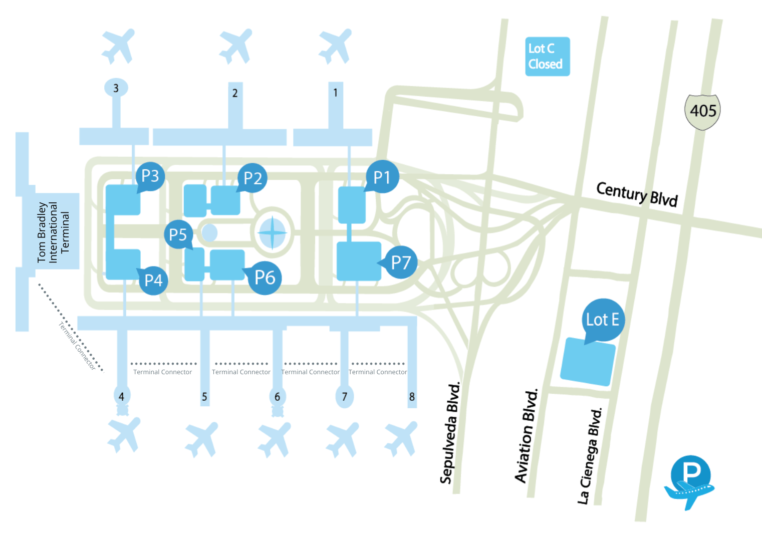 LAX Terminal Parking Infographic