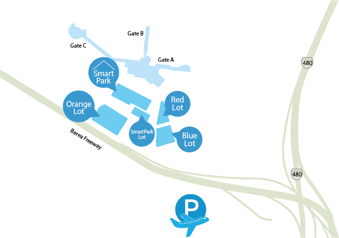 Cleveland Airport Parking Map
