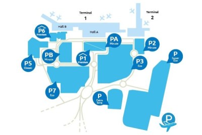 Plan Parking P Discount Aéroport Marseille