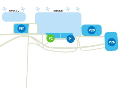 Plan Parking aeroport Genève - P2