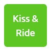 Groen Kiss & Ride icoon
