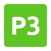 low cost p3 logo
