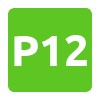 Groen P12 icoon