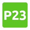 Groen P23 icoon