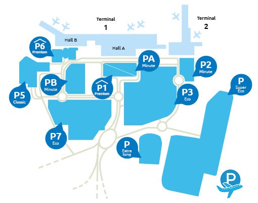 Plan Parkings Officiels Aeroport Marseille